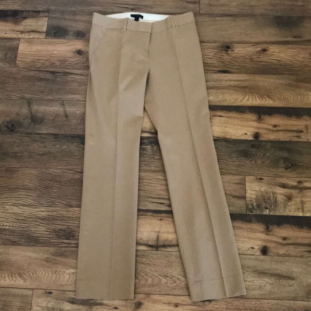 J Crew Tan Trousers size 4
